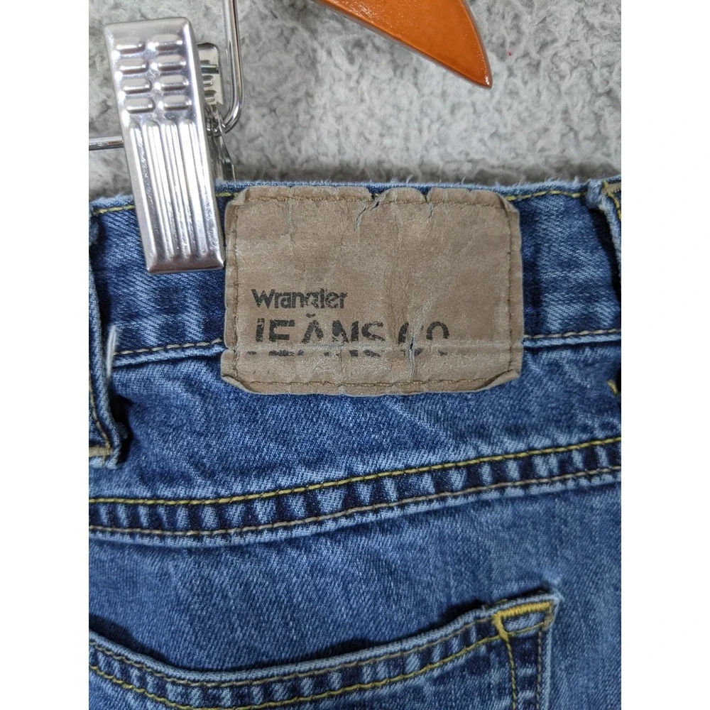 Wrangler Jeans Mens 40X30 (40x29) Blue Denim Straight Leg Relaxed Fit Y2K FLAW